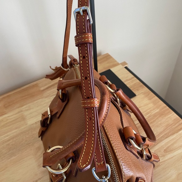 Dooney & Bourke Pebble Grain Tassel Leather Satchel - Picture 4 of 14